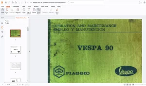 Piaggio Vespa 90 Operation & Maintenance Manual -PDF DOWNLOAD