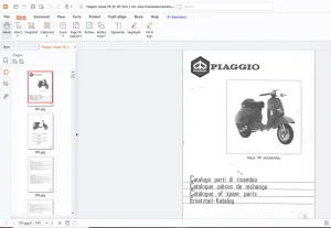Piaggio Vespa PK 50 125 Spare Parts Manual - PDF DOWNLOAD