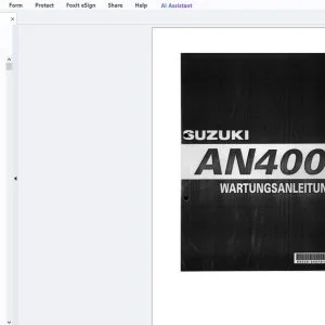 SUZUKI AN400 WARTUNGSANLEITUNG - PDF DOWNLOAD