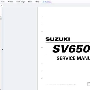 SUZUKI SV 650 SERVICE MANUAL - PDF DOWNLOAD