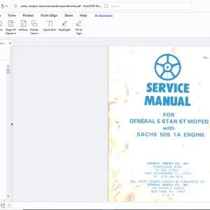 Sachs Moped 505 1A Engine Service Manual  - PDF DOWNLOAD