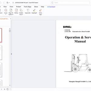 Shangli CPCD 80 CPCD 100 Operation & Service Manual - PDF