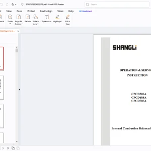 Shangli CPCD50SA CPCD60SA CPCD70SA Operation & Service Instruction Manual PDF