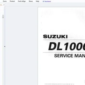 Suzuki DL1000 Service Manual - PDF DOWNLOAD