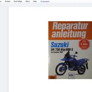 Suzuki DR 750 Big/800S Reparaturanleitung - PDF DOWNLOAD