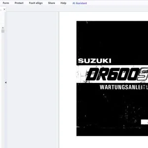 Suzuki DR600S Wartungsanleitung - PDF DOWNLOAD