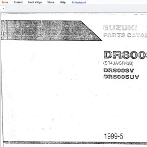 Suzuki DR800S DR800SV DR800SUV Parts Manual - PDF DOWNLOAD