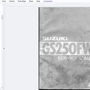 Suzuki GS250FWS Service Manual - PDF DOWNLOAD