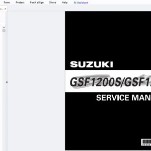 Suzuki GSF1200S/GSF1200 Service Manual - PDF DOWNLOAD