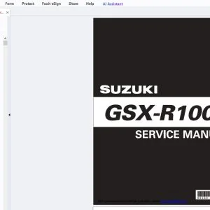Suzuki GSX-R1000 Service Manual - PDF DOWNLOAD