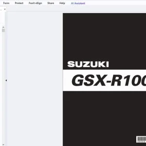 Suzuki GSX-R1000 Service Manual - PDF DOWNLOAD