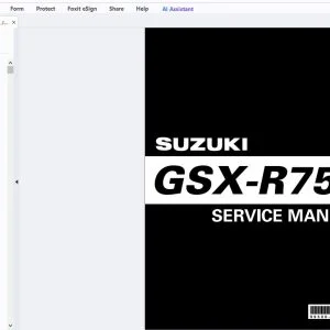 Suzuki GSX-R750 Service Manual - PDF DOWNLOAD