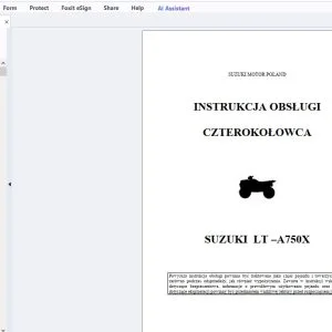 Suzuki LT-A750X CZTEROKOLOWCA INSTRUKCJA OBSLUGI - PDF DOWNLOAD
