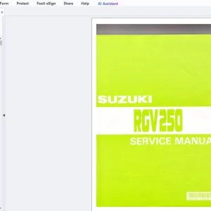 Suzuki RGV250 Service Manual 99500-12077-01E - PDF DOWNLOAD