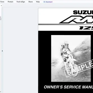 Suzuki RM 125 Owner's Service Manual - PDF DOWNLOAD