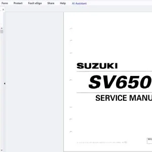 Suzuki SV650 Service Manual 99500-36091-03E - PDF DOWNLOAD
