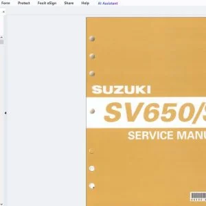 Suzuki SV650/S Service Manual - PDF DOWNLOAD