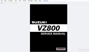 Suzuki VZ800 Service Manual - PDF DOWNLOAD