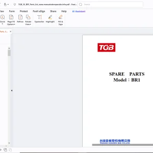 TGB BR1 Spare Parts Manual - PDF DOWNLOAD