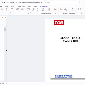TGB BH1 Spare Parts Manual - PDF DOWNLOAD