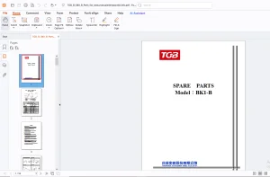 TGB BK1-B Spare Parts Manual - PDF DOWNLOAD