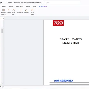 TGB BM1 Spare Parts Manual - PDF DOWNLOAD