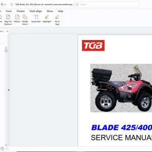TGB Blade 425/400 Service Manual - PDF DOWNLOAD