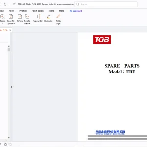 TGB FBE Spare Parts Manual - PDF DOWNLOAD