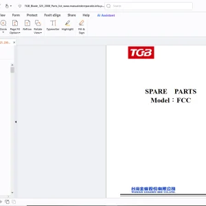 TGB FCC Spare Parts Manual - PDF DOWNLOAD