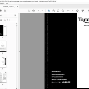 Triumph Daytona 600 Service Manual -  PDF DOWNLOAD
