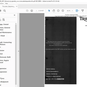 Triumph Daytona 675 Service Manual -  PDF DOWNLOAD