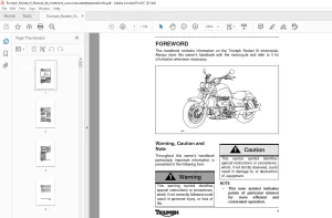 Triumph Rocket III Service Manual - PDF DOWNLOAD
