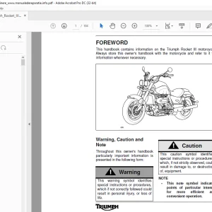 Triumph Rocket III Service Manual - PDF DOWNLOAD
