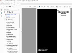 Triumph TIGER (955cc) Inspektionshandbuch -  PDF DOWNLOAD