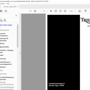 Triumph TIGER (955cc) Inspektionshandbuch -  PDF DOWNLOAD