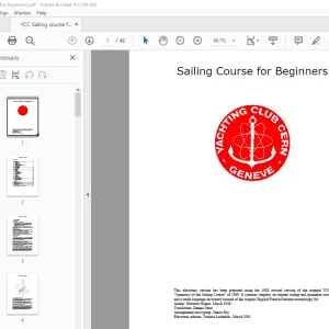 YCC Sailing Course for Beginners - PDF DOWNLOAD