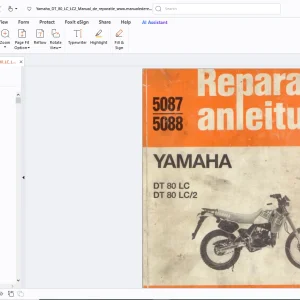 Yamaha DT 80 LC DT 80 LC2 Reparatur anleitung - PDF DOWNLOAD