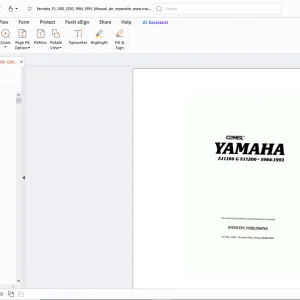 Yamaha FJ1100 FJ1200(1984-1993) Service Manual - PDF DOWNLOAD