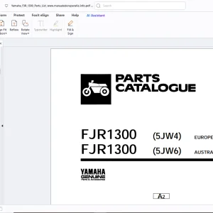 Yamaha FJR1300(5JW4) FJR1300(5JW6) Parts Manual - PDF