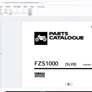Yamaha FZ21000 Parts Manual (5LV8) - PDF DOWNLOAD