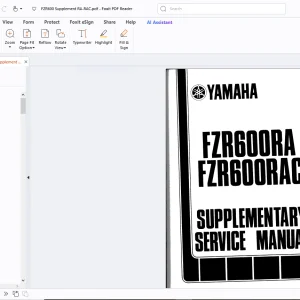 Yamaha FZR600RA FZR600RAC Service Manual - PDF DOWNLOAD