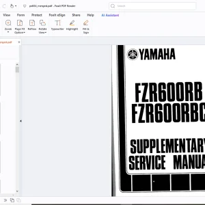 Yamaha FZR600RB FZR600RBC Service Manual - PDF DOWNLOAD