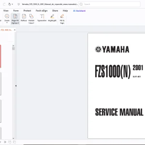 Yamaha FZS1000(N)2001 Service Manual 5LV1-AE1 - PDF DOWNLOAD