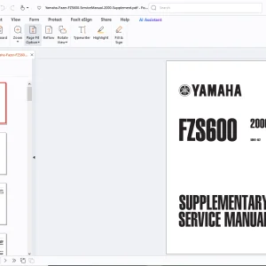 Yamaha FZS600(2000) Service Manual 50M1-AE2 - PDF DOWNLOAD