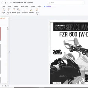 Yamaha Genuine FZR 600(W-D)Service Manual - PDF DOWNLOAD