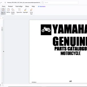 Yamaha Genuine FZR1000E_EC Motorcycle Parts Manual - PDF DOWNLOAD