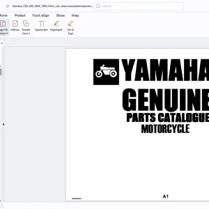 Yamaha Genuine FZR400SWC Motorcycle Parts Manual - PDF DOWNLOAD