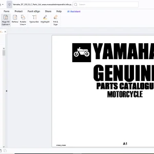Yamaha Genuine Motorcycle DT250D DT400D1 Parts Manual - PDF