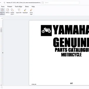 Yamaha Genuine Motorcycle DT250E DT400E1 Parts Manual - PDF