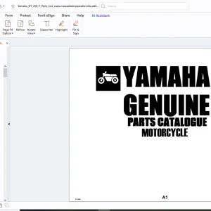 Yamaha Genuine Motorcycle DT250F1 Parts Manual - PDF DOWNLOAD